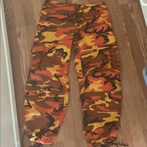 orange and black camo pants rothco
